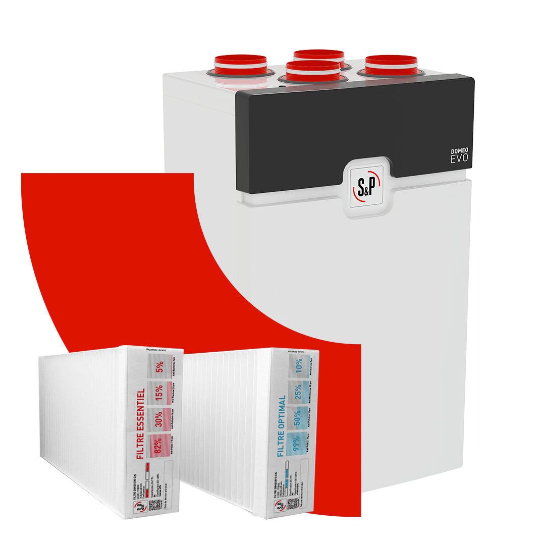 KIT FILTRES INSUFFLATION ET EXTRACTION OPTIMAL DOMEO EVO 225