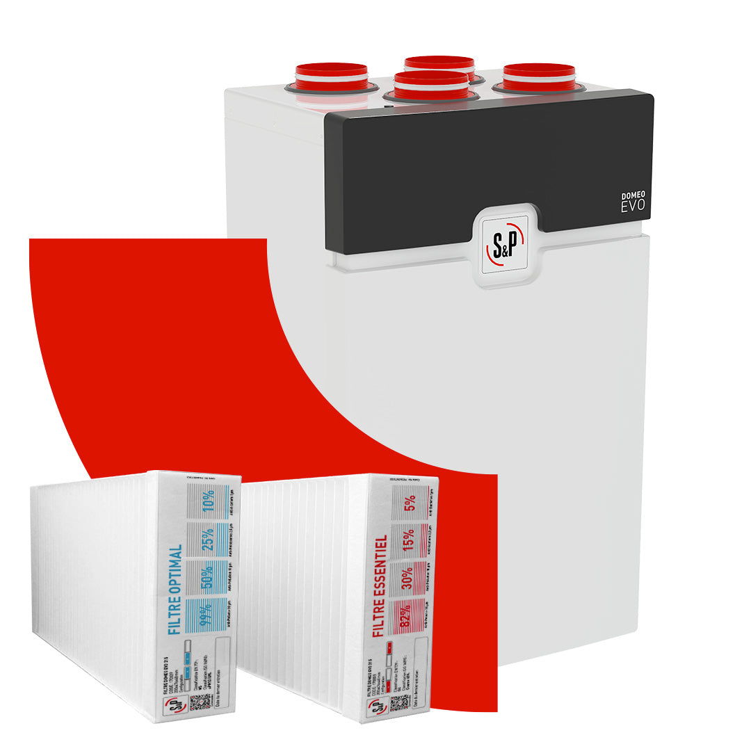 KIT FILTRES INSUFFLATION ET EXTRACTION OPTIMAL DOMEO EVO 315