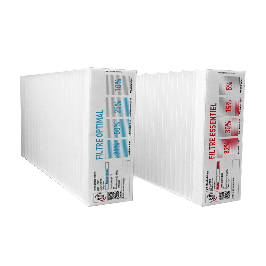 KIT FILTRES INSUFFLATION ET EXTRACTION OPTIMAL DOMEO EVO 315