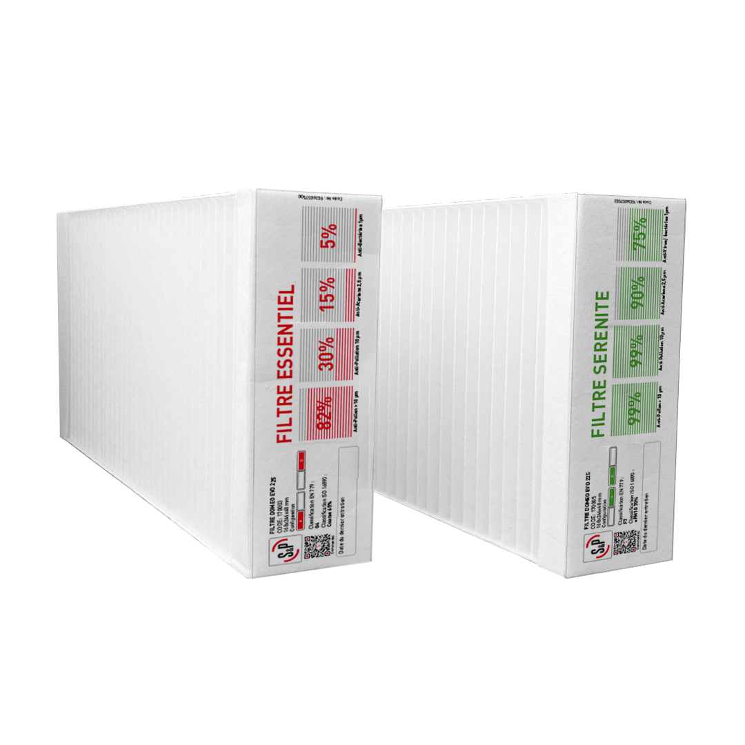 KIT FILTRES INSUFFLATION ET EXTRACTION SERENITE DOMEO